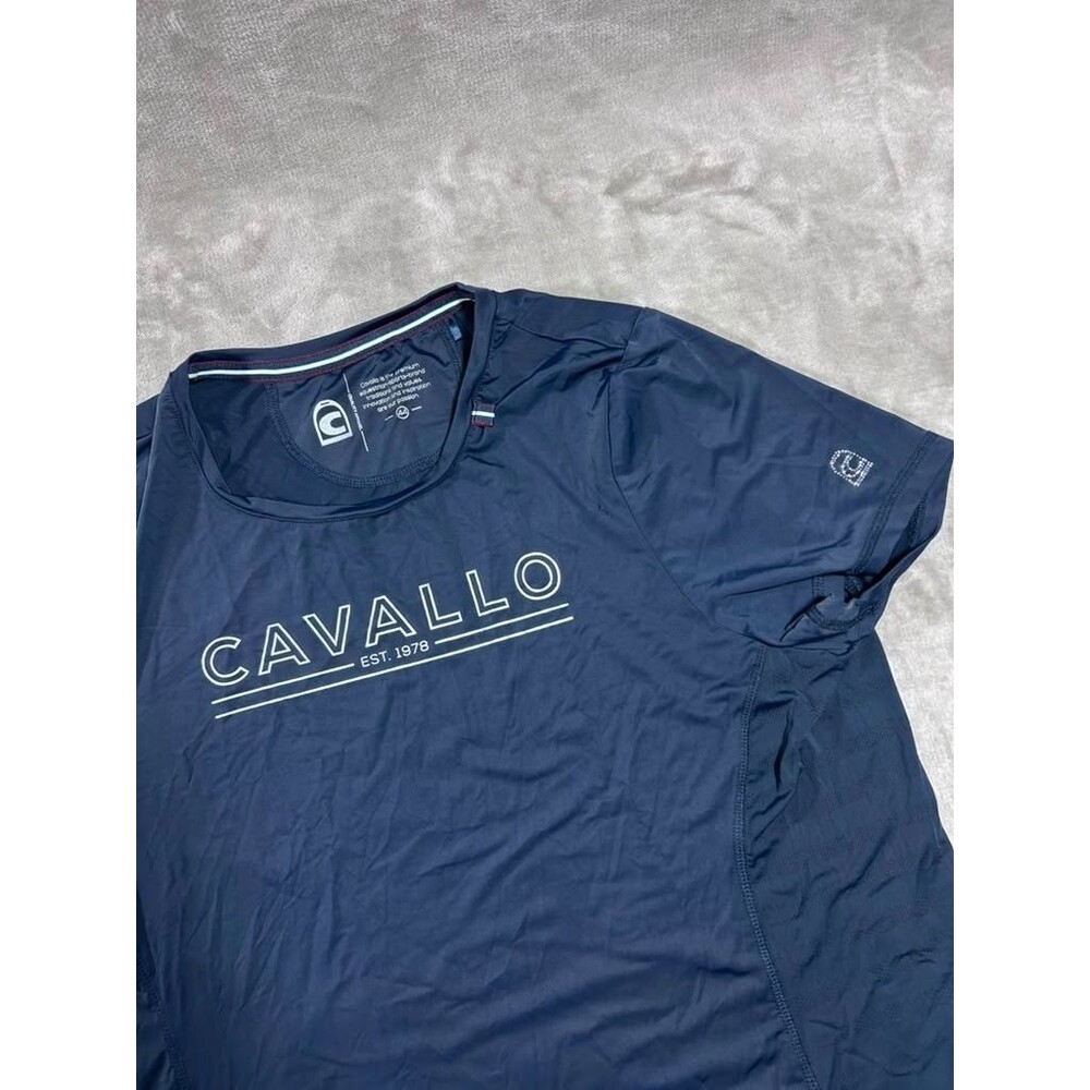 Cavallo Equestrian Shirt Women Size 44 XL Navy Blue Gym Outdoor Workout